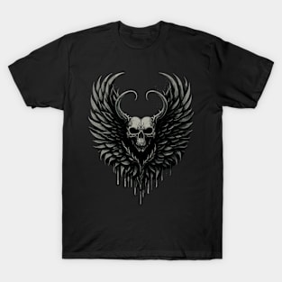 Gothic Emo Skeleton Satanic Occult Dark Art Witchy Gothic T-Shirt